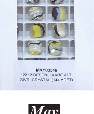 12X12 DESENLİ KARE OVAL ALTI SİVRİ S.M.TOPAZ