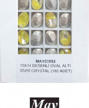 10X14 DESENLİ CAM OVAL ALTI SİVRİ CITRINE