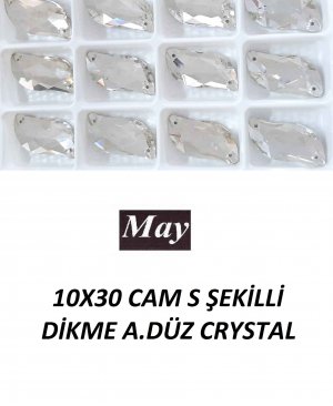 10X30 CAM S ŞEKİLLİ DİKME ALTI DÜZ CRYSTAL