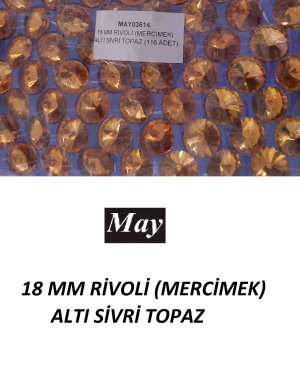 18 MM RİVOLİ (MERCİMEK) ALTI SİVRİ TOPAZ