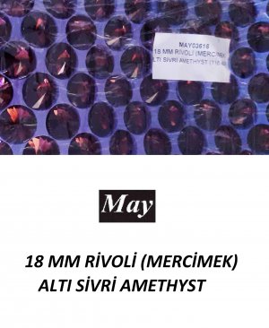 18 MM RİVOLİ (MERCİMEK) ALTI SİVRİ AMETHYST