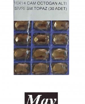 10X14 CAM OCTAGON ALTI SİVRİ SM.TOPAZ