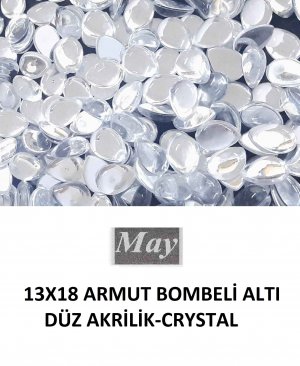 13X18 ARMUT BOMBELİ ALTI DÜZ AKRİLİK-CRYSTAL