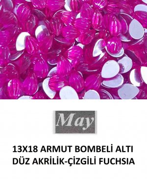 13X18 ARMUT BOMBELİ ALTI DÜZ AKRİLİK-ÇİZGİLİ FUCHSIA