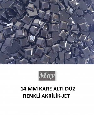 14 MM KARE ALTI DÜZ RENKLİ AKRİLİK-JET