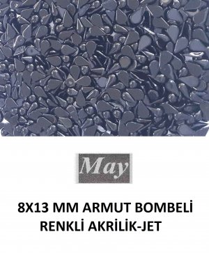 8X13 MM ARMUT BOMBELİ RENKLİ AKRİLİK-JET