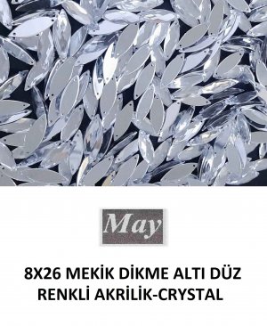 8X26 MEKİK DİKME ALTI DÜZ RENKLİ AKRİLİK-CRYSTAL