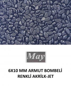 6X10 MM ARMUT BOMBELİ RENKLİ AKRİLK-JET