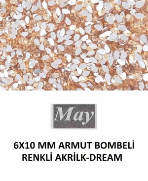 6X10 MM ARMUT BOMBELİ RENKLİ AKRİLK-DREAM