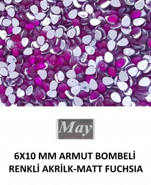 6X10 MM ARMUT BOMBELİ RENKLİ AKRİLK-MATT FUCHSIA
