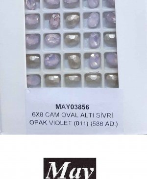 06X08 CAM OVAL ALTI SİVRİ OPAK VIOLET (011)