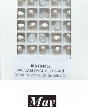 06X08 CAM OVAL ALTI SİVRİ OPAK CRYSTAL (013)