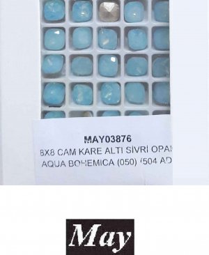 08X08 CAM KARE ALTI SİVRİ OPAK AQUA BOHEMICA (050)