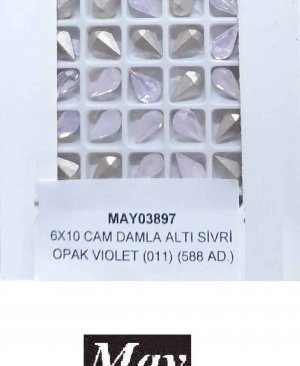 06X10 CAM DAMLA ALTI SİVRİ OPAK VIOLET (011)