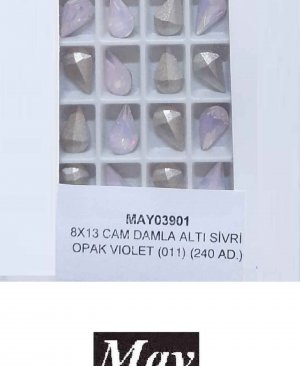 08X13 CAM DAMLA ALTI SİVRİ OPAK VIOLET (011)