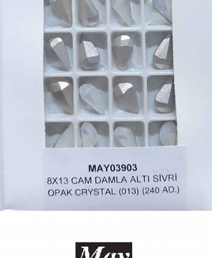 08X13 CAM DAMLA ALTI SİVRİ OPAK CRYSTAL (013)