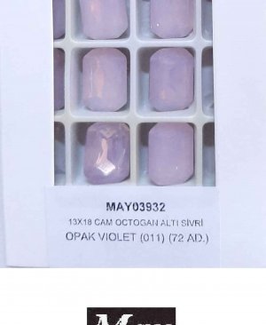 13X18 CAM OCTOGAN ALTI SİVRİ OPAK VIOLET (011)