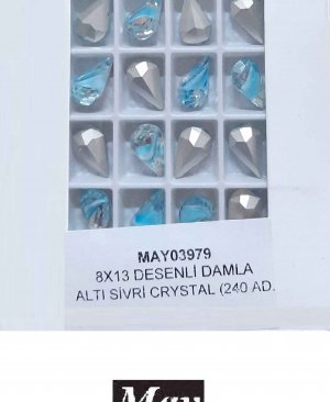 08X13 DESENLİ DAMLA ALTI SİVRİ AQUA BOHEMICA