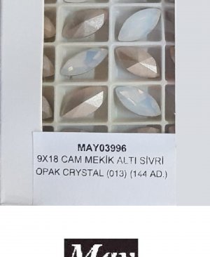 09X18 CAM MEKİK ALTI SİVRİ OPAK CRYSTAL (013)