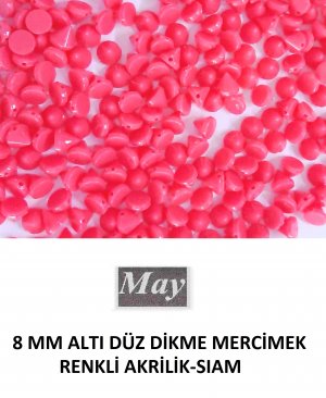 8 MM ALTI DÜZ DİKME MERCİMEK RENKLİ AKRİLİK-SIAM