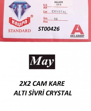 02X02 CAM KARE ALTI SİVRİ CRYSTAL