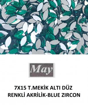 7X15 T.MEKİK ALTI DÜZ RENKLİ AKRİLİK-BLUE ZIRCON
