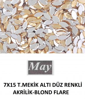 7X15 T.MEKİK ALTI DÜZ RENKLİ AKRİLİK-BLOND FLARE