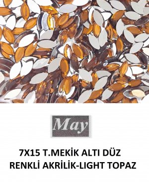 7X15 T.MEKİK ALTI DÜZ RENKLİ AKRİLİK-LIGHT TOPAZ