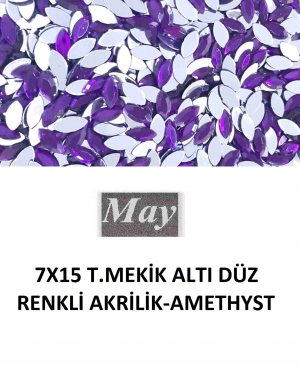 7X15 T.MEKİK ALTI DÜZ RENKLİ AKRİLİK-AMETHYST