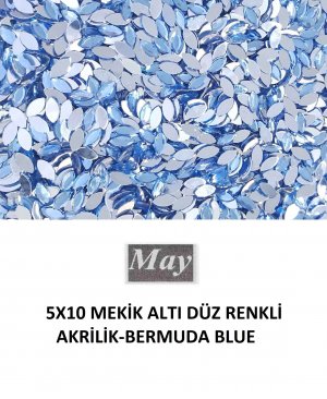 5X10 MEKİK ALTI DÜZ RENKLİ AKRİLİK-BERMUDA BLUE