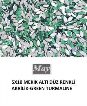 5X10 MEKİK ALTI DÜZ RENKLİ AKRİLİK-GREEN TURMALINE