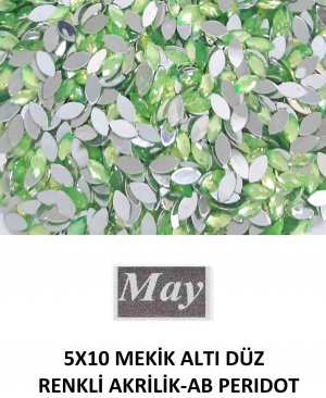5X10 MEKİK ALTI DÜZ RENKLİ AKRİLİK-AB PERIDOT