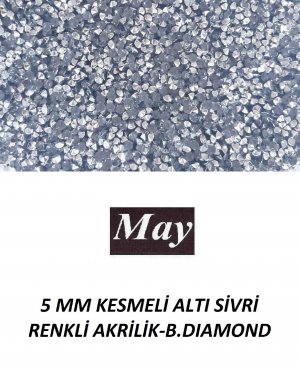 5 MM KESMELİ ALTI SİVRİ RENKLİ AKRİLİK-B.DIAMOND