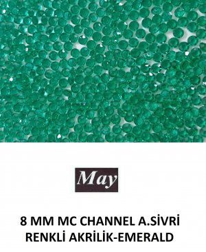 8 MM MC CHANNEL ALTI SİVRİ RENKLİ AKRİLİK-EMERALD