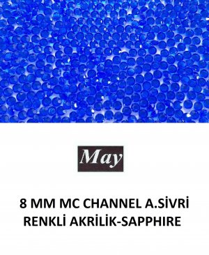 8 MM MC CHANNEL ALTI SİVRİ RENKLİ AKRİLİK-SAPPHIRE