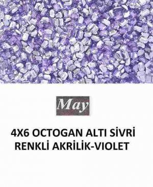 4X6 OCTOGAN ALTI SİVRİ RENKLİ AKRİLİK-VIOLET