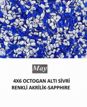4X6 OCTOGAN ALTI SİVRİ RENKLİ AKRİLİK-SAPPHIRE
