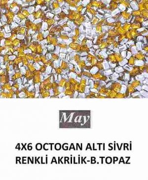 4X6 OCTOGAN ALTI SİVRİ RENKLİ AKRİLİK-BEACH TOPAZ