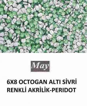 6X8 OCTOGAN ALTI SİVRİ RENKLİ AKRİLİK-PERIDOT