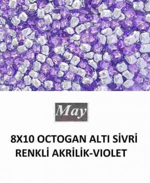 8X10 OCTOGAN ALTI SİVRİ RENKLİ AKRİLİK-VIOLET