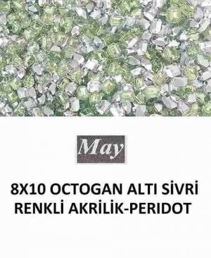 8X10 OCTOGAN ALTI SİVRİ RENKLİ AKRİLİK-PERIDOT