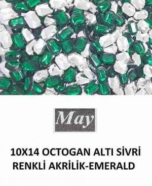 10X14 OCTOGAN ALTI SİVRİ RENKLİ AKRİLİK-EMERALD