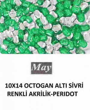 10X14 OCTOGAN ALTI SİVRİ RENKLİ AKRİLİK-PERIDOT