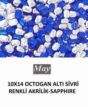 10X14 OCTOGAN ALTI SİVRİ RENKLİ AKRİLİK-SAPPHIRE