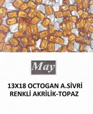 13X18 OCTOGAN ALTI SİVRİ RENKLİ AKRİLİK-TOPAZ