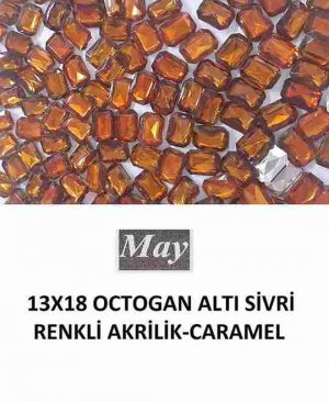 13X18 OCTOGAN ALTI SİVRİ RENKLİ AKRİLİK-CARAMEL