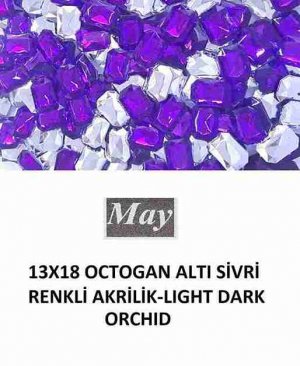 13X18 OCTOGAN ALTI SİVRİ RENKLİ AKRİLİK-LIGHT DARK ORCHID