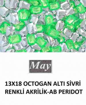 13X18 OCTOGAN ALTI SİVRİ RENKLİ AKRİLİK-AB PERIDOT