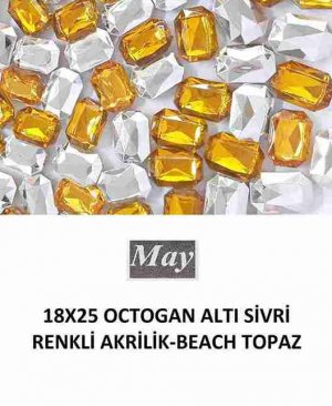 18X25 OCTOGAN ALTI SİVRİ RENKLİ AKRİLİK-BEACH TOPAZ