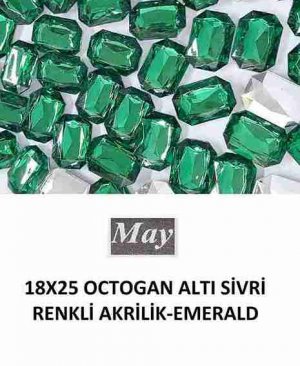 18X25 OCTOGAN ALTI SİVRİ RENKLİ AKRİLİK-EMERALD